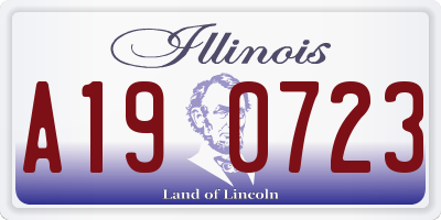 IL license plate A190723