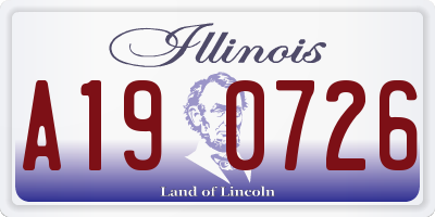 IL license plate A190726