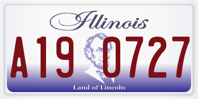 IL license plate A190727