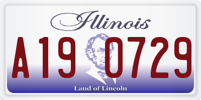IL license plate A190729