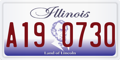 IL license plate A190730