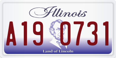 IL license plate A190731