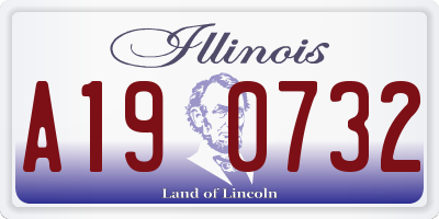 IL license plate A190732