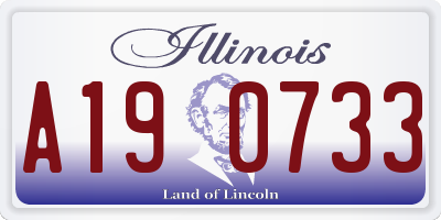 IL license plate A190733