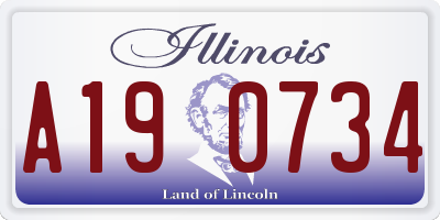 IL license plate A190734