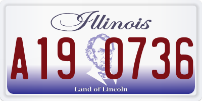IL license plate A190736