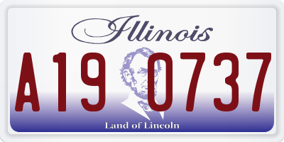 IL license plate A190737