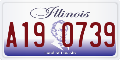 IL license plate A190739