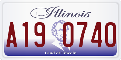 IL license plate A190740