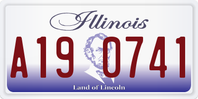 IL license plate A190741