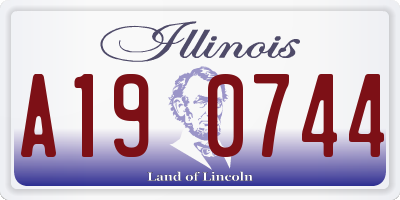 IL license plate A190744