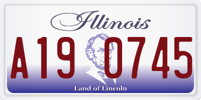 IL license plate A190745