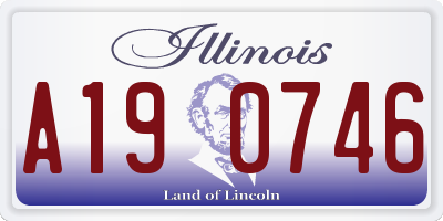 IL license plate A190746