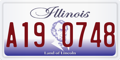 IL license plate A190748