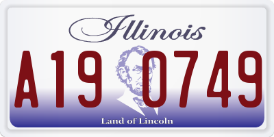 IL license plate A190749