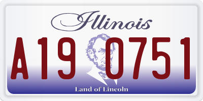 IL license plate A190751