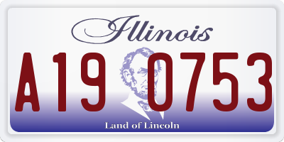 IL license plate A190753