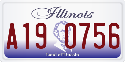 IL license plate A190756