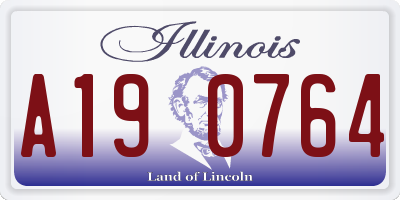 IL license plate A190764