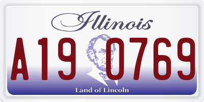 IL license plate A190769