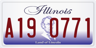 IL license plate A190771