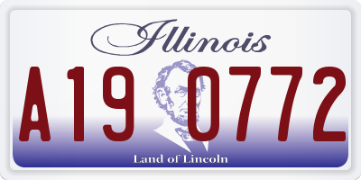 IL license plate A190772