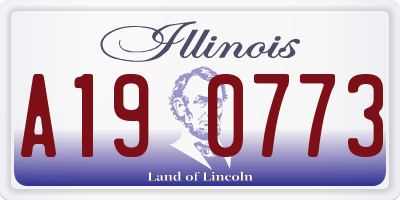 IL license plate A190773