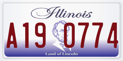IL license plate A190774