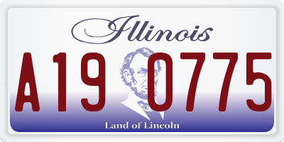 IL license plate A190775