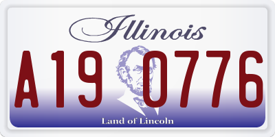 IL license plate A190776