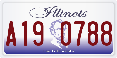 IL license plate A190788