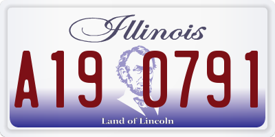 IL license plate A190791