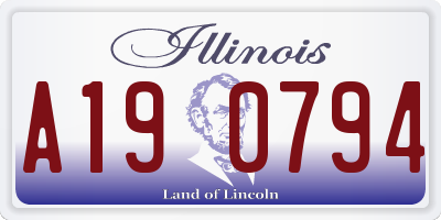 IL license plate A190794