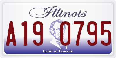 IL license plate A190795