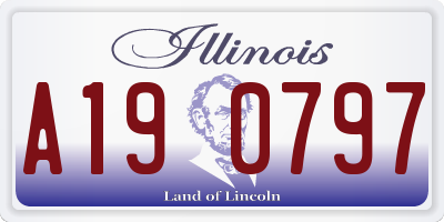 IL license plate A190797