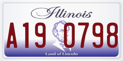 IL license plate A190798