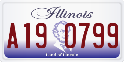 IL license plate A190799