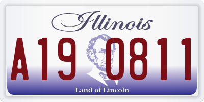 IL license plate A190811