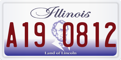 IL license plate A190812