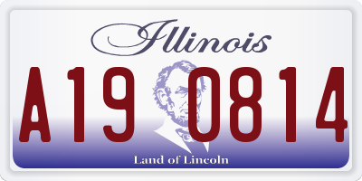 IL license plate A190814