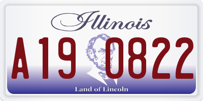 IL license plate A190822