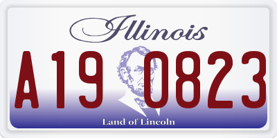 IL license plate A190823