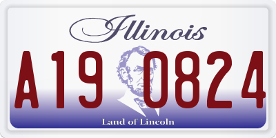 IL license plate A190824