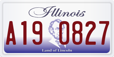 IL license plate A190827