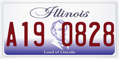 IL license plate A190828