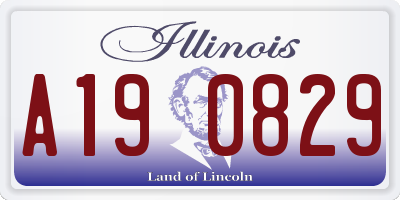 IL license plate A190829