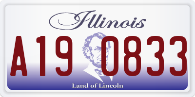 IL license plate A190833