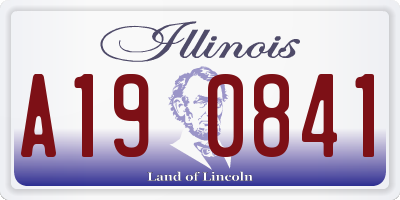 IL license plate A190841