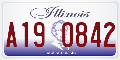 IL license plate A190842