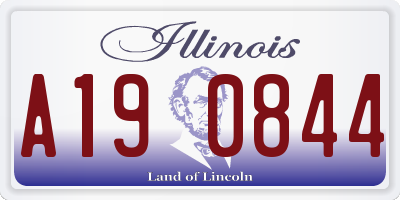 IL license plate A190844